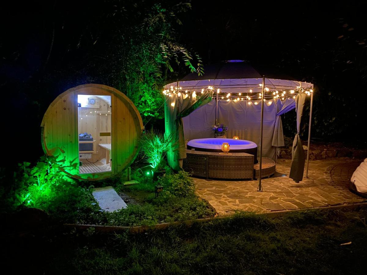 Ferienvilla Whirlpool Fasssauna Direkt Am Rhein Gotterswickerhamm Kültér fotó